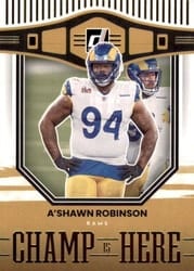 2022 Donruss Champ is Here A'Shawn Robinson #CIH-13 card