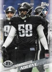 2019 Topps AAF Base Set Aaron Adeoye #49 card