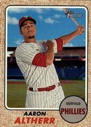 2017 Topps Heritage Base Set Aaron Altherr #667 card