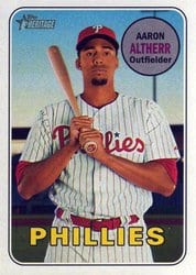 2018 Topps Heritage Base Set Aaron Altherr #329 card