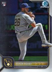 2022 Bowman Chrome Base Set Aaron Ashby #33 card