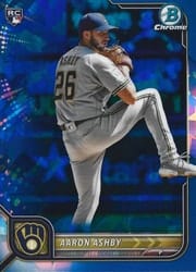 2022 Bowman Chrome Sapphire Edition Base Set Aaron Ashby #33 card