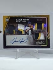 2022 Panini Absolute Tools of the Trade 4 Swatch Signatures Aaron Ashby #TT4S-AA