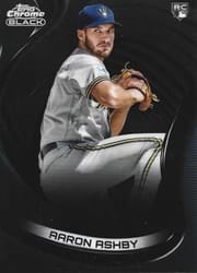 2022 Topps Chrome Black Base Set Aaron Ashby #71 card