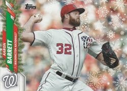 2020 Topps Holiday Base Set Aaron Barrett #HW189 card