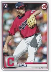 2020 Bowman Base Set Aaron Civale #40 card