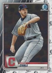 2020 Bowman Chrome Base Set Aaron Civale #36 card
