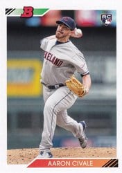 2020 Bowman Heritage Base Set Aaron Civale #40 card