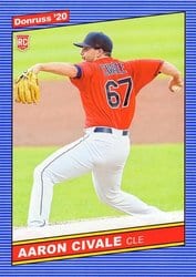 2020 Donruss Base Set Aaron Civale #254 card