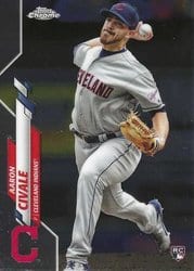 2020 Topps Chrome Base Set Aaron Civale #143 card