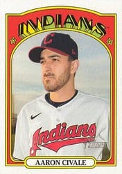 2021 Topps Heritage Base Set Aaron Civale #430 card