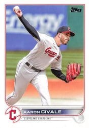 2022 Topps Update Base Set Aaron Civale #US49 card