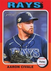 2024 Topps Heritage Base Set Aaron Civale #80 card