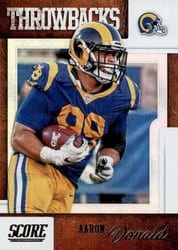 2019 Score Throwbacks Aaron Donald #T-10 card