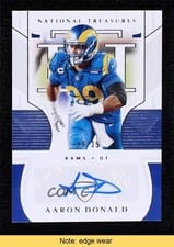 2020 Panini National Treasures Signatures Aaron Donald #S-AD card