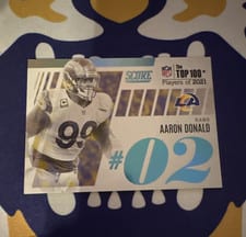 2022 Score Top 100 Aaron Donald #T2 card