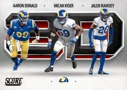 2021 Score 3D Aaron Donald / Jalen Ramsey / Micah Kiser #3D8 card