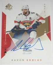 2018 SP Authentic Aaron Ekblad Autograph Limited #41 card