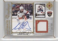2022-23 Upper Deck Ultimate Collection Ultimate Displays Autograph Jersey Aaron Ekblad #UDA-AE card