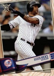 2019 Topps Big League Base Set Aaron Hicks #97 card