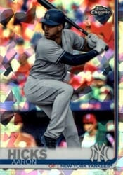 2019 Topps Chrome Sapphire Edition Base Set Aaron Hicks #260 card