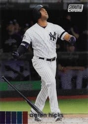 2020 Stadium Club Chrome Base Set Aaron Hicks #66 card