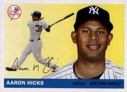 2020 Topps Archives Base Set Aaron Hicks #28 card