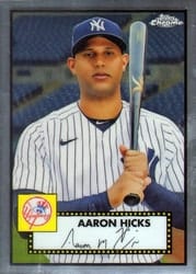 2021 Topps Chrome Platinum Anniversary Base Set Aaron Hicks #361 card