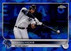 2022 Topps Chrome Sapphire Edition Base Set Aaron Hicks #497 card