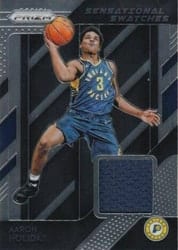 2018-19 Panini Prizm Sensational Swatches Aaron Holiday #61 card