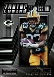 2019 Panini Playbook Zoning Commission Aaron Jones #14 card