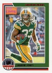 2021 Panini Chronicles Stars & Stripes Aaron Jones #STS-AJO card
