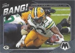 2021 Panini Mosaic Bang! Aaron Jones #15 card