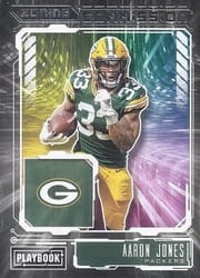 2021 Panini Playbook Zoning Commission Aaron Jones #ZC-AJO card