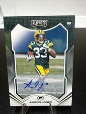 2021 Panini Playoff Autographs Aaron Jones #140 card