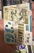2022 Score Top 100 Aaron Jones #T30 card