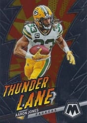 2023 Panini Mosaic Thunder Lane Aaron Jones #TL-AJ card