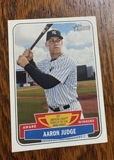 2018 Topps Heritage Award Winners Aaron Judge #AW-5 card