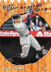 2019 Panini Leather & Lumber Knothole Gang Aaron Judge #KHG-9 card
