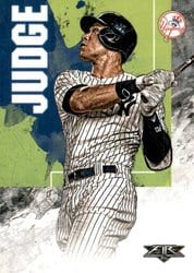 2019 Topps Fire Base Set Aaron Judge #122 card