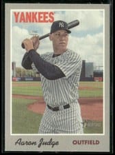 2019 Topps Heritage 1970 Cloth Stickers Aaron Judge #1 card