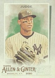 2020 Topps Allen & Ginter Base Set Aaron Judge #13 card