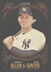 2021 Topps Allen & Ginter X Base Set Aaron Judge #126 card