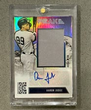 2022 Panini Capstone Peak Material Signatures Aaron Judge #PMS-AJ card