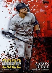 2023 Topps 2022's Greatest Hits Aaron Judge #22GH-25 card