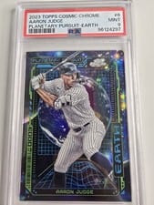 2023 Topps Cosmic Chrome Planetary Pursuit Earth Aaron Judge #PPE-6 card