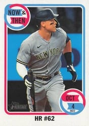 2023 Topps Heritage Now and Then Aaron Judge #NT-2 card