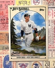 2023 Topps x Bob Ross: The Joy of Baseball Base Set Aaron Judge #86 card