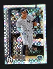 2025 Topps Chrome Aaron Judge X-Fractor #99 card