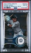 2025 Topps Tribute Stamp Of Approval Aaron Judge #SOA-AJ card